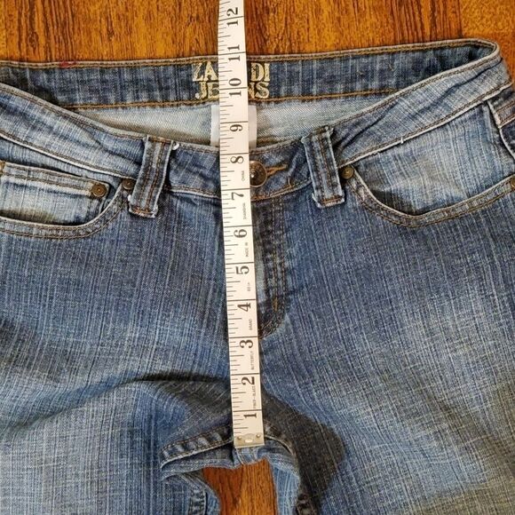 Zana Di Juniors Sz 11 Distressed Boot Cut Denim Blue Jeans - Picture 7 of 10
